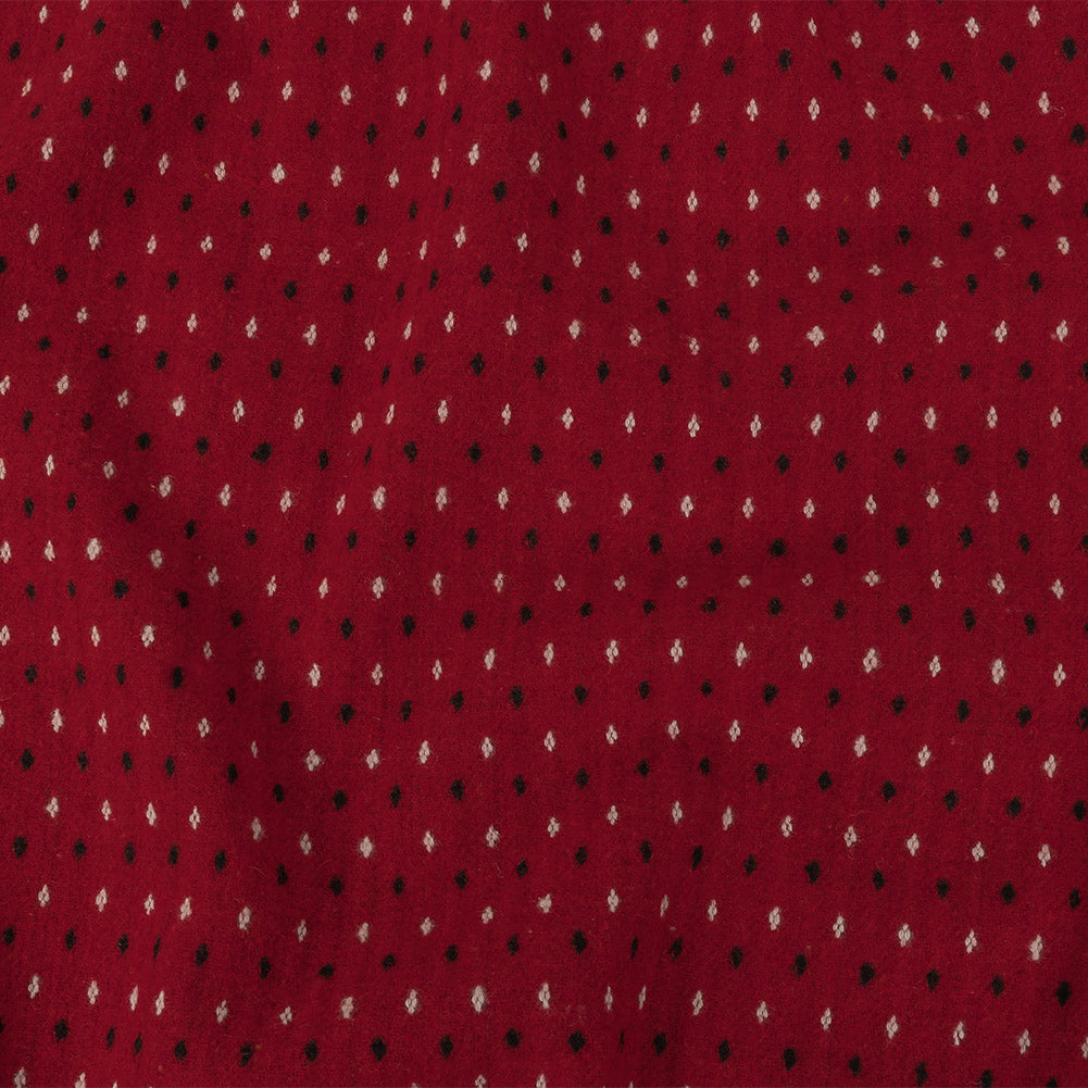 Tomato Puree, Vanilla Ice and Black Diamonds Brushed Blended Cotton Jacquard Tomato Puree, Vanilla Ice and Black Diamonds Brushed Blended Cotton Jacquard