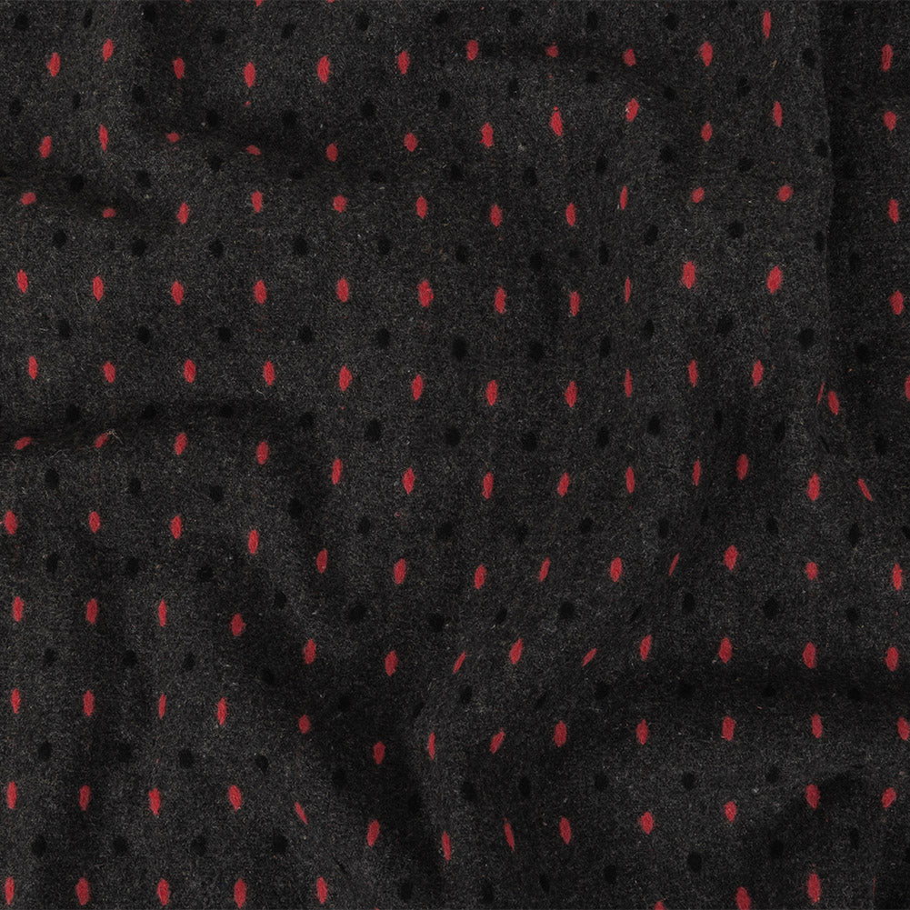 Peat, Black and Pink Broken Stripes or Spots Brushed Woven Peat, Black and Pink Broken Stripes or Spots Brushed Woven