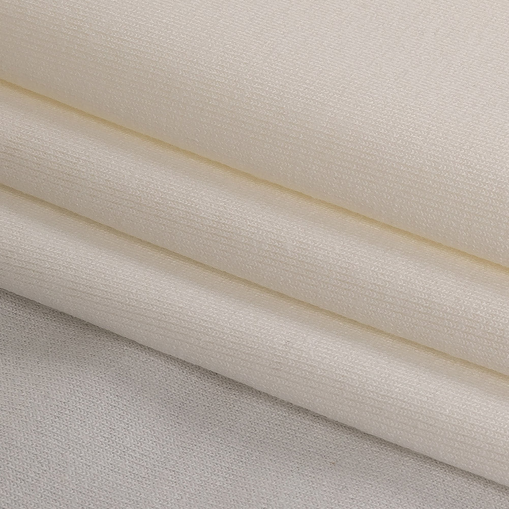 Cream Stretch Rayon Jersey Folded Cream Stretch Rayon Jersey Folded