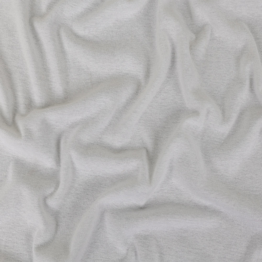 Lucent White Ultra-Soft Rayon and Cotton 1x1 Rib Knit Lucent White Ultra-Soft Rayon and Cotton 1x1 Rib Knit