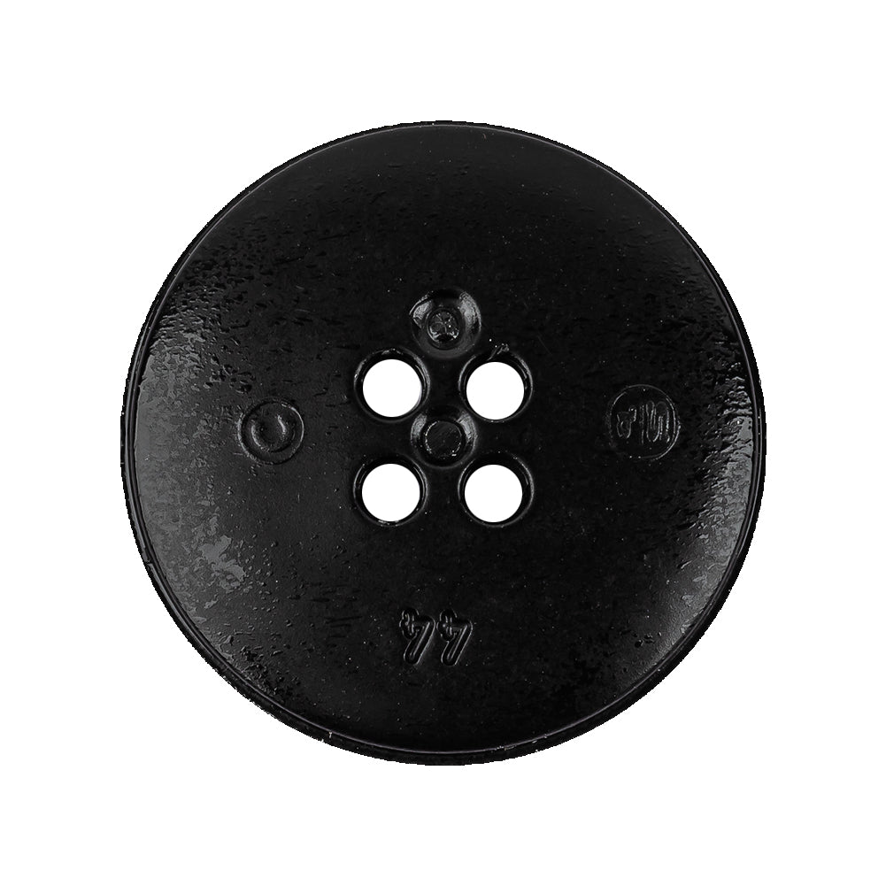 Italian Glossy Deep Roast Abstract Molded 4-Hole Faux Leather Button - 44L/28mm Detail Italian Glossy Deep Roast Abstract Molded 4-Hole Faux Leather Button - 44L/28mm Detail