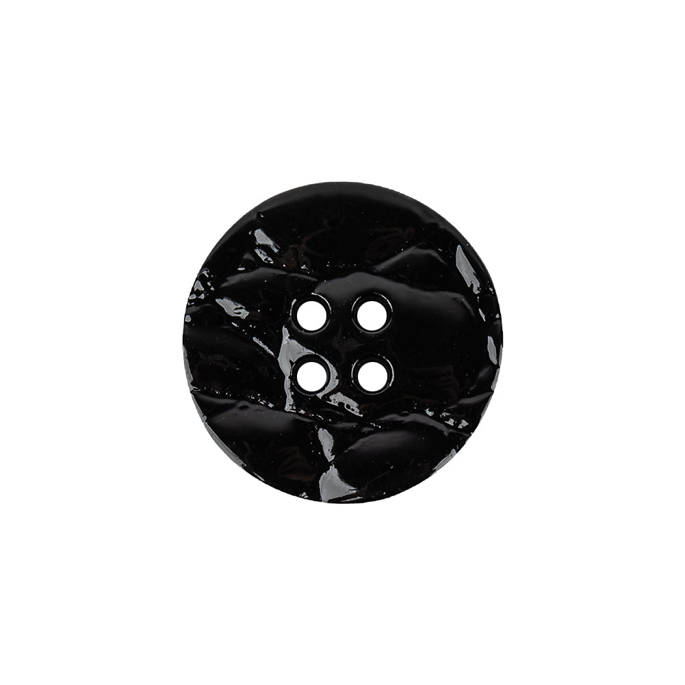 Italian Glossy Deep Roast Abstract Molded 4-Hole Faux Leather Button - 32L/20mm Italian Glossy Deep Roast Abstract Molded 4-Hole Faux Leather Button - 32L/20mm