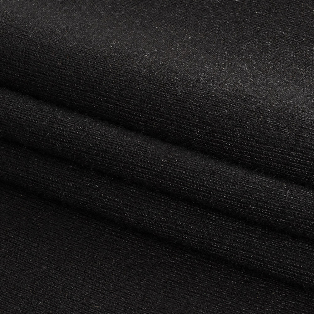 Black Beauty Rayon Interlock Knit Folded Black Beauty Rayon Interlock Knit Folded