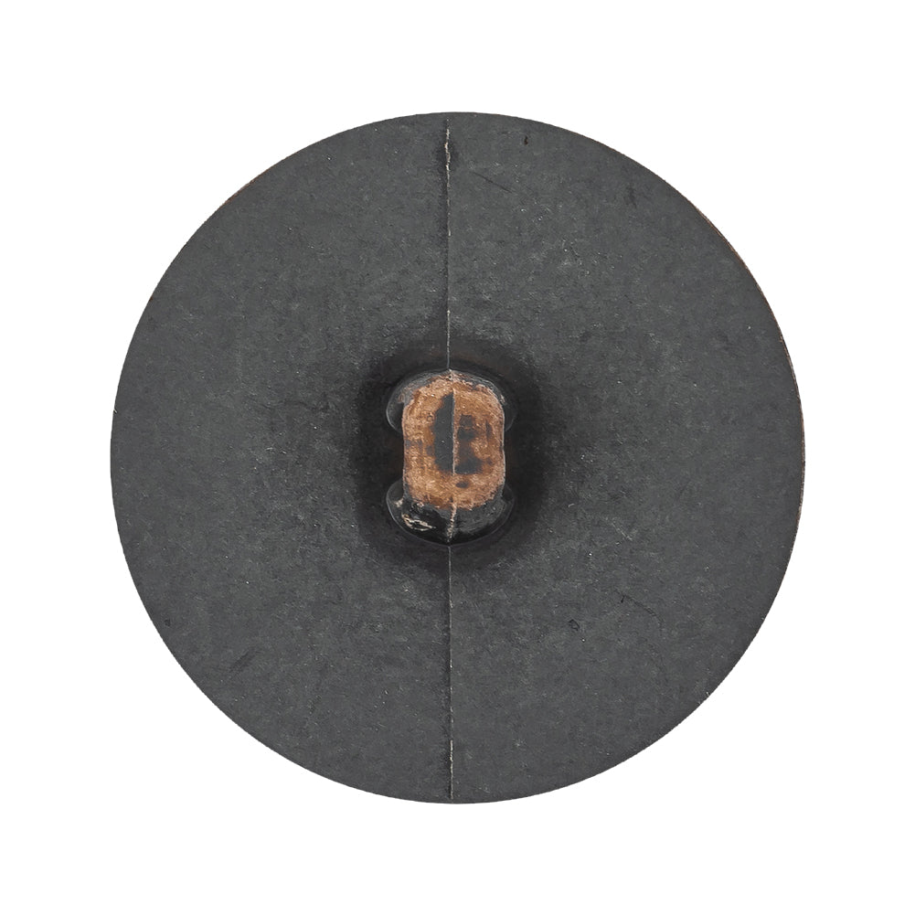 Italian Acorn and Dark Gull Gray Weathered Faux Leather Shank Back Button - 48L/30.5mm Detail Italian Acorn and Dark Gull Gray Weathered Faux Leather Shank Back Button - 48L/30.5mm Detail