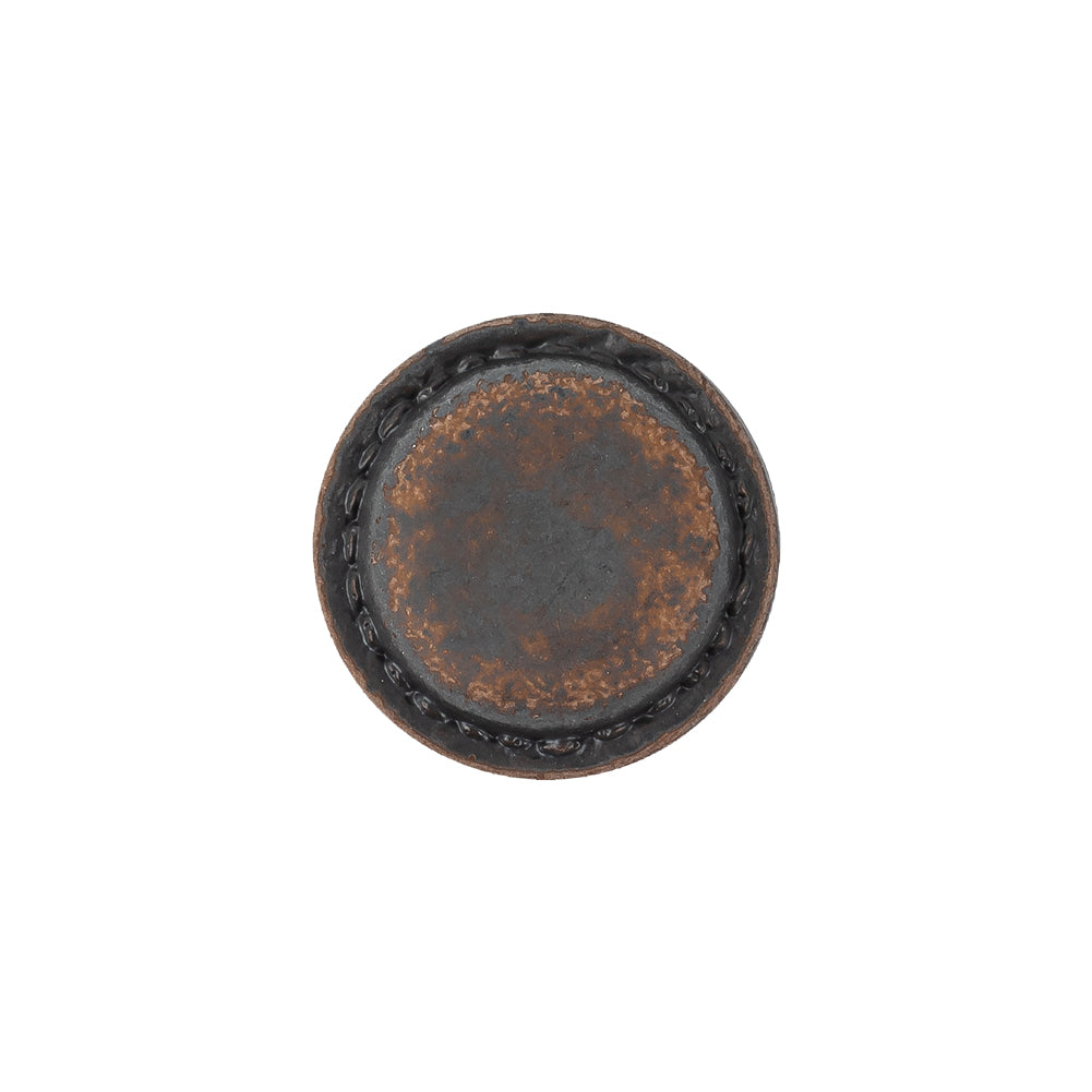 Italian Acorn and Dark Gull Gray Weathered Faux Leather Shank Back Button - 28L/18mm Italian Acorn and Dark Gull Gray Weathered Faux Leather Shank Back Button - 28L/18mm