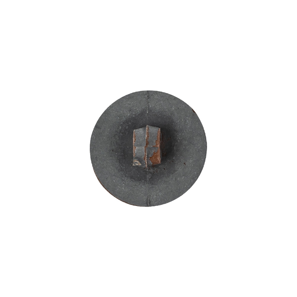 Italian Acorn and Dark Gull Gray Weathered Faux Leather Shank Back Button - 24L/15mm Detail Italian Acorn and Dark Gull Gray Weathered Faux Leather Shank Back Button - 24L/15mm Detail