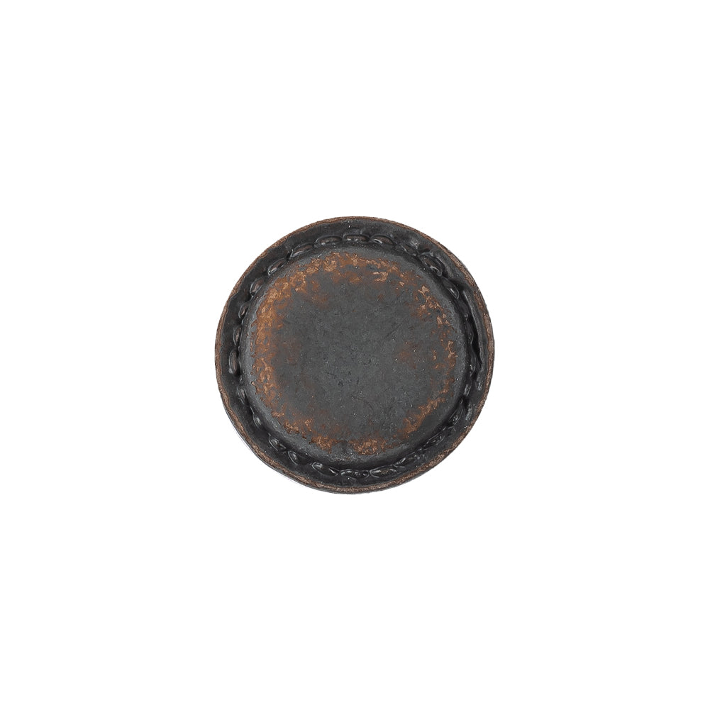 Italian Acorn and Dark Gull Gray Weathered Faux Leather Shank Back Button - 24L/15mm Italian Acorn and Dark Gull Gray Weathered Faux Leather Shank Back Button - 24L/15mm