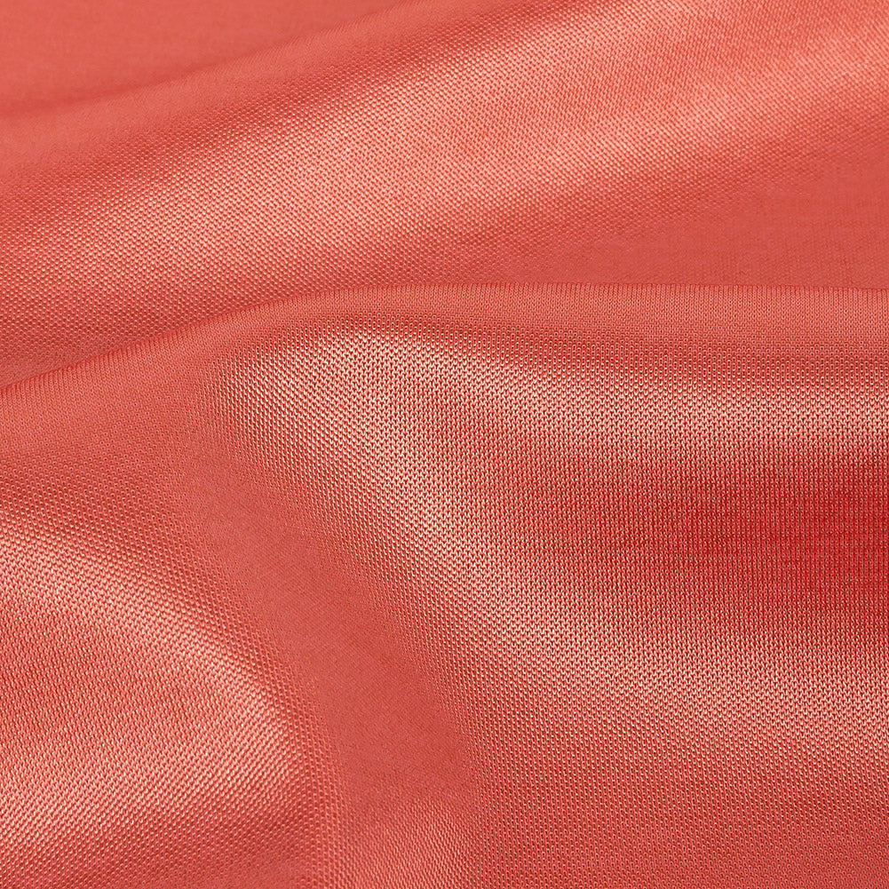 Coral Satin-Faced Interlock Double Knit Detail Coral Satin-Faced Interlock Double Knit Detail