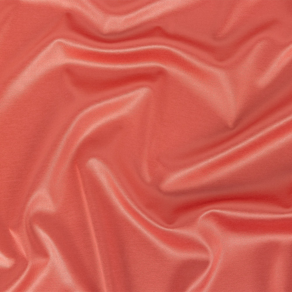 Coral Satin-Faced Interlock Double Knit Coral Satin-Faced Interlock Double Knit