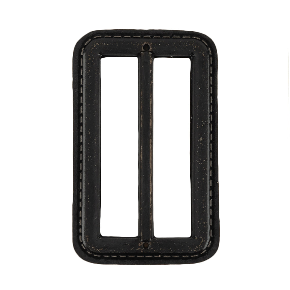 Italian Tar Faux Leather Slider - 2.5" L x 1.5" W Detail Italian Tar Faux Leather Slider - 2.5" L x 1.5" W Detail