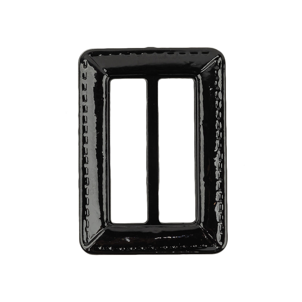 Italian Black Faux Leather Slider - 2.125" L x 1.5" W Italian Black Faux Leather Slider - 2.125" L x 1.5" W