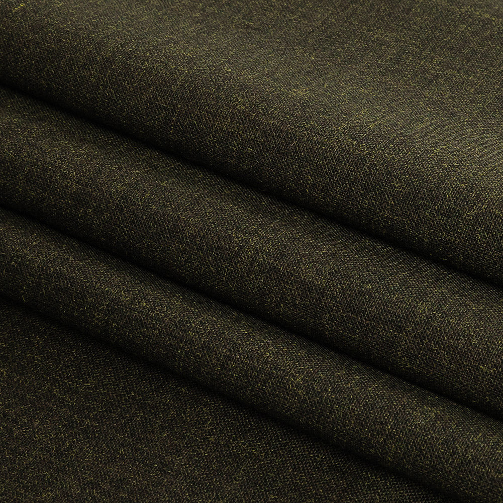 Italian Army Green Heathered Stretch Suiting Folded Italian Army Green Heathered Stretch Suiting Folded