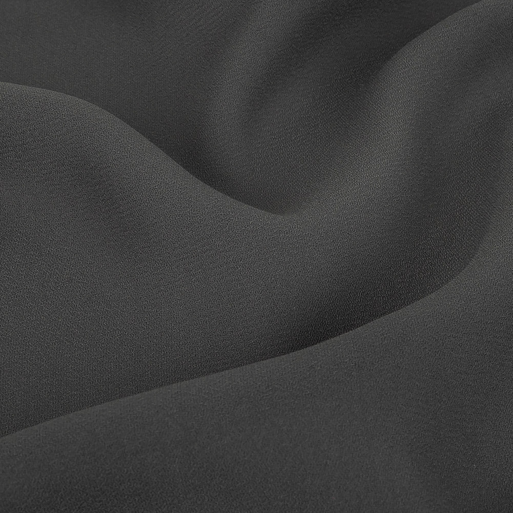 Charcoal Polyester Georgette Detail Charcoal Polyester Georgette Detail