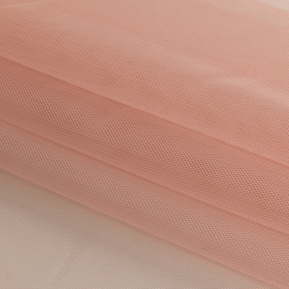 Silver Pink Polyester Stretch Mesh Folded Silver Pink Polyester Stretch Mesh Folded
