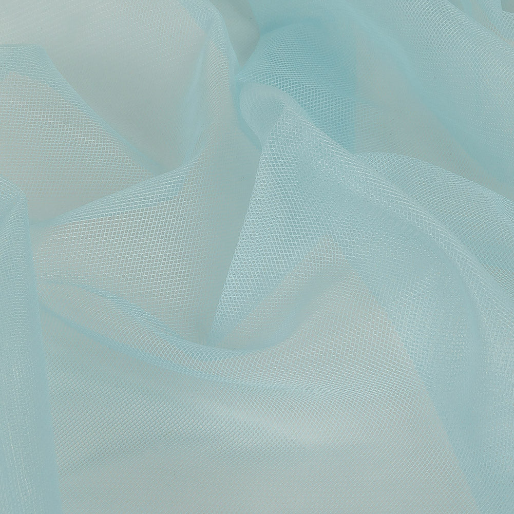 Sky Blue Polyester Stretch Mesh Detail Sky Blue Polyester Stretch Mesh Detail