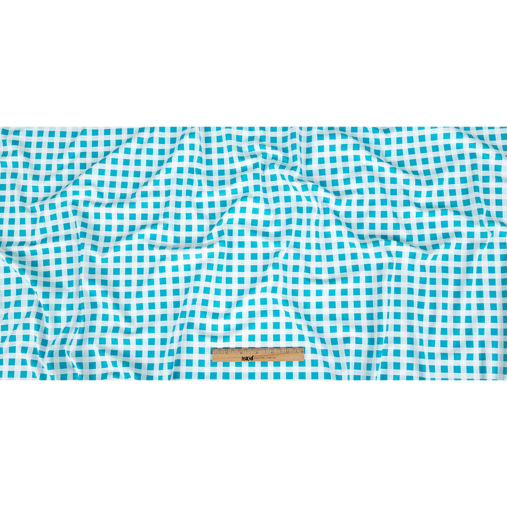 Traje de baño de compresión de tricot, con protección UV y microcápsulas de aloe vera - Cuadros azules y blancos - Colección Caye Traje de baño de compresión de tricot, con protección UV y microcápsulas de aloe vera - Cuadros azules y blancos - Colección Caye