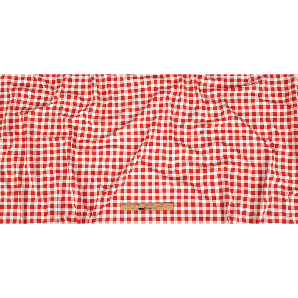 Compression Swimwear Tricot, UV Protective with Aloe Vera Microcapsules - Red and White Checkered - Caye Collection Compression Swimwear Tricot, UV Protective with Aloe Vera Microcapsules - Red and White Checkered - Caye Collection