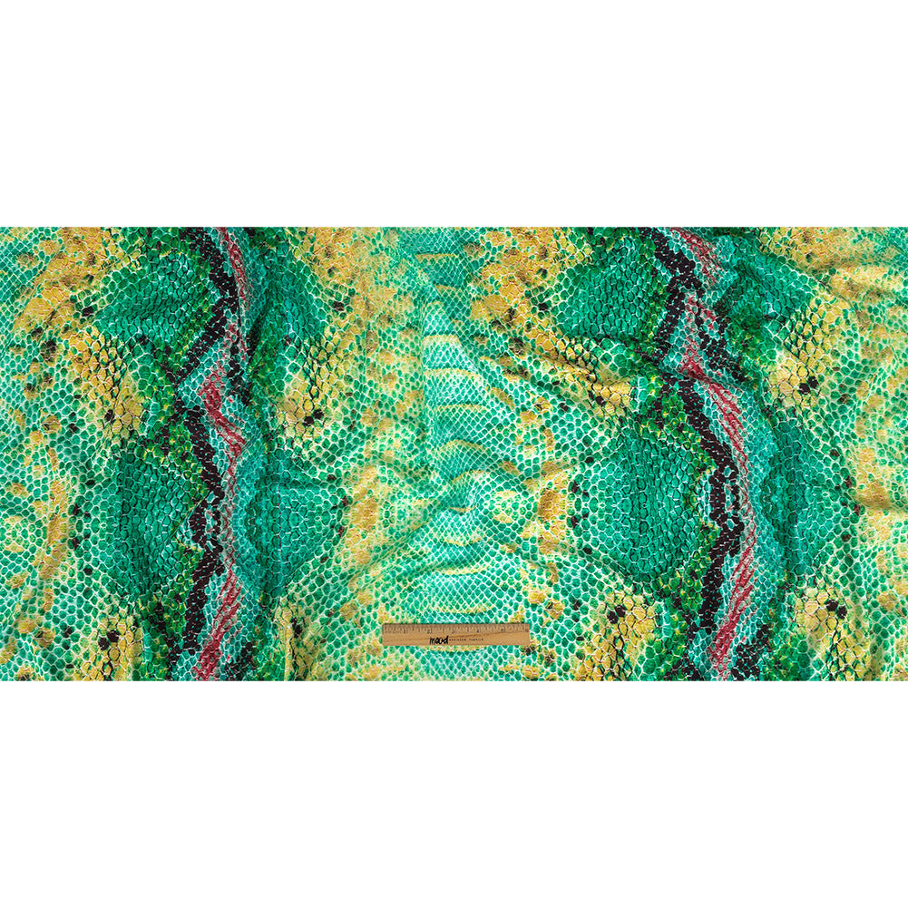 Compression Swimwear Tricot, UV Protective with Aloe Vera Microcapsules - Arcadia and Yellow Python - Caye Collection Compression Swimwear Tricot, UV Protective with Aloe Vera Microcapsules - Arcadia and Yellow Python - Caye Collection