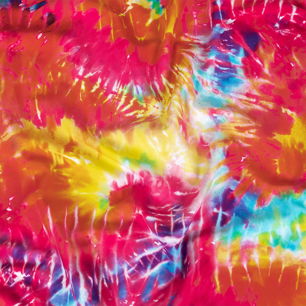 Compression Swimwear Tricot, UV Protective with Aloe Vera Microcapsules - Yellow and Pink Splash Tie Dye - Caye Collection Compression Swimwear Tricot, UV Protective with Aloe Vera Microcapsules - Yellow and Pink Splash Tie Dye - Caye Collection