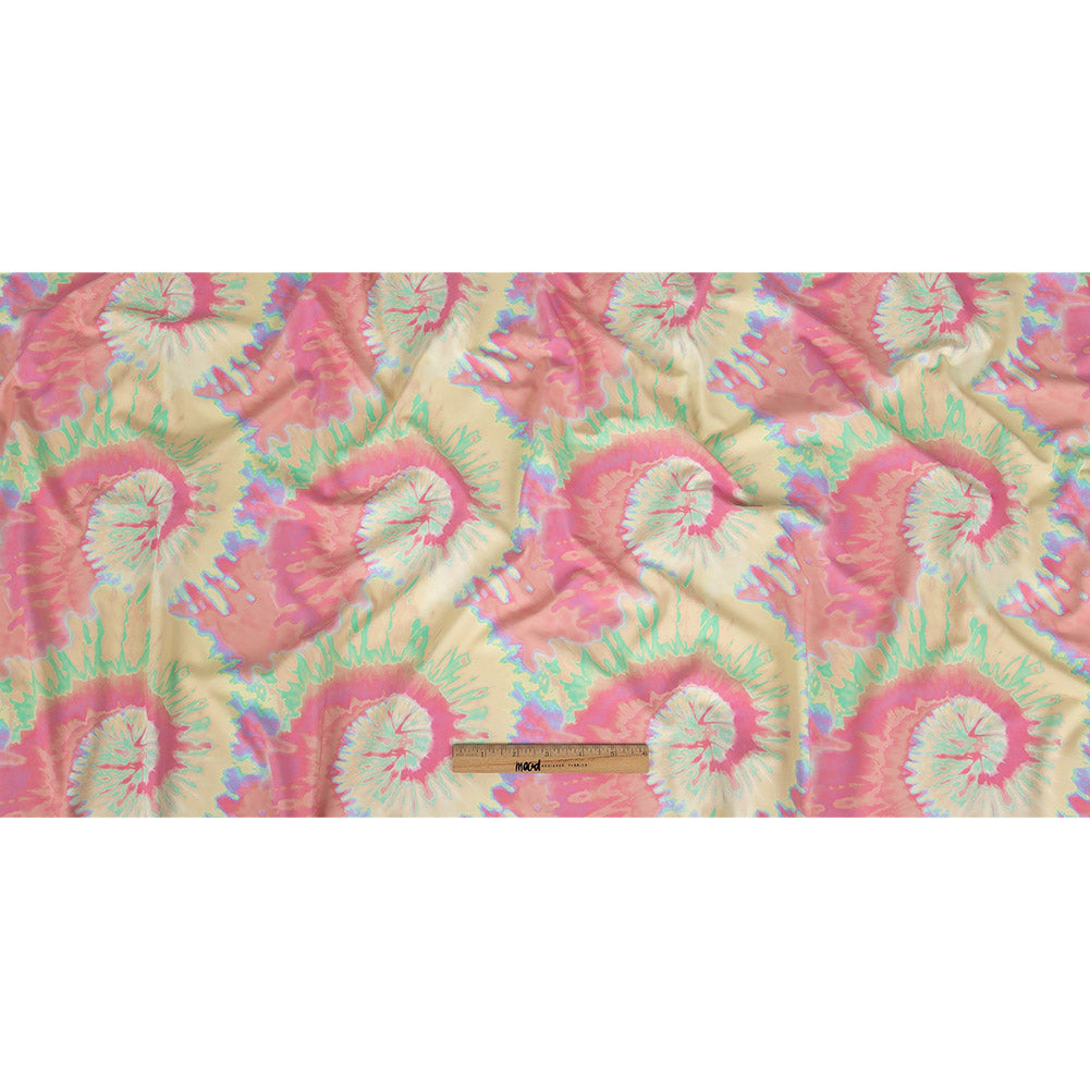 Traje de baño de compresión de tricot, con protección UV y microcápsulas de aloe vera - Estampado tie-dye en suaves remolinos amarillos, rosas y naranjas - Colección Caye Traje de baño de compresión de tricot, con protección UV y microcápsulas de aloe vera - Estampado tie-dye en suaves remolinos amarillos, rosas y naranjas - Colección Caye