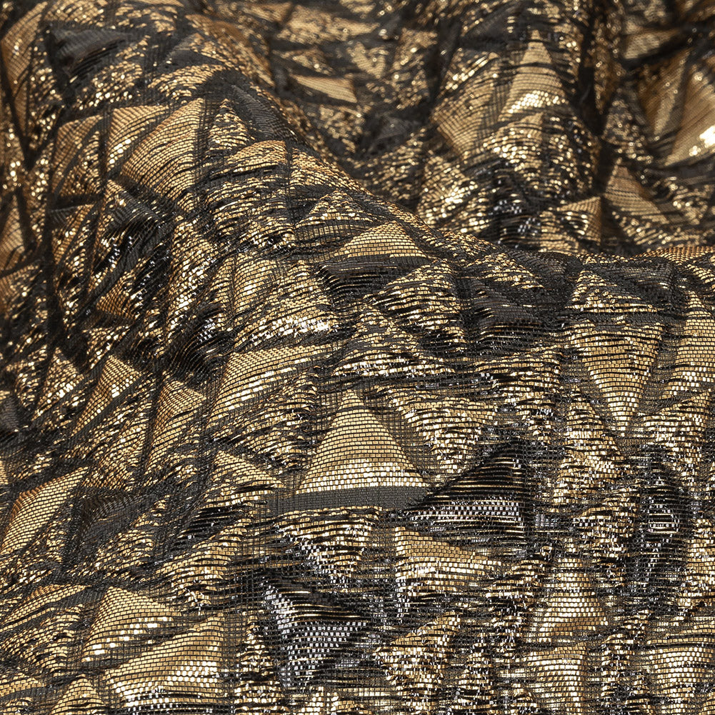 Mood Exclusive Metallic Gold and Black Tactile Triangles Luxury Brocade Detail Mood Exclusive Metallic Gold and Black Tactile Triangles Luxury Brocade Detail