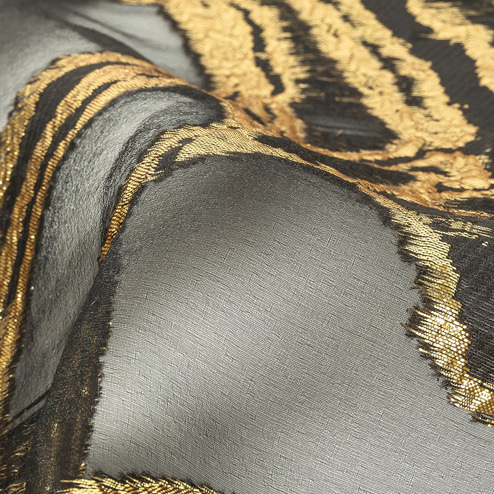Mood Exclusive Metallic Gold and Black Mineral Veins Luxury Burnout Brocade Detail Mood Exclusive Metallic Gold and Black Mineral Veins Luxury Burnout Brocade Detail