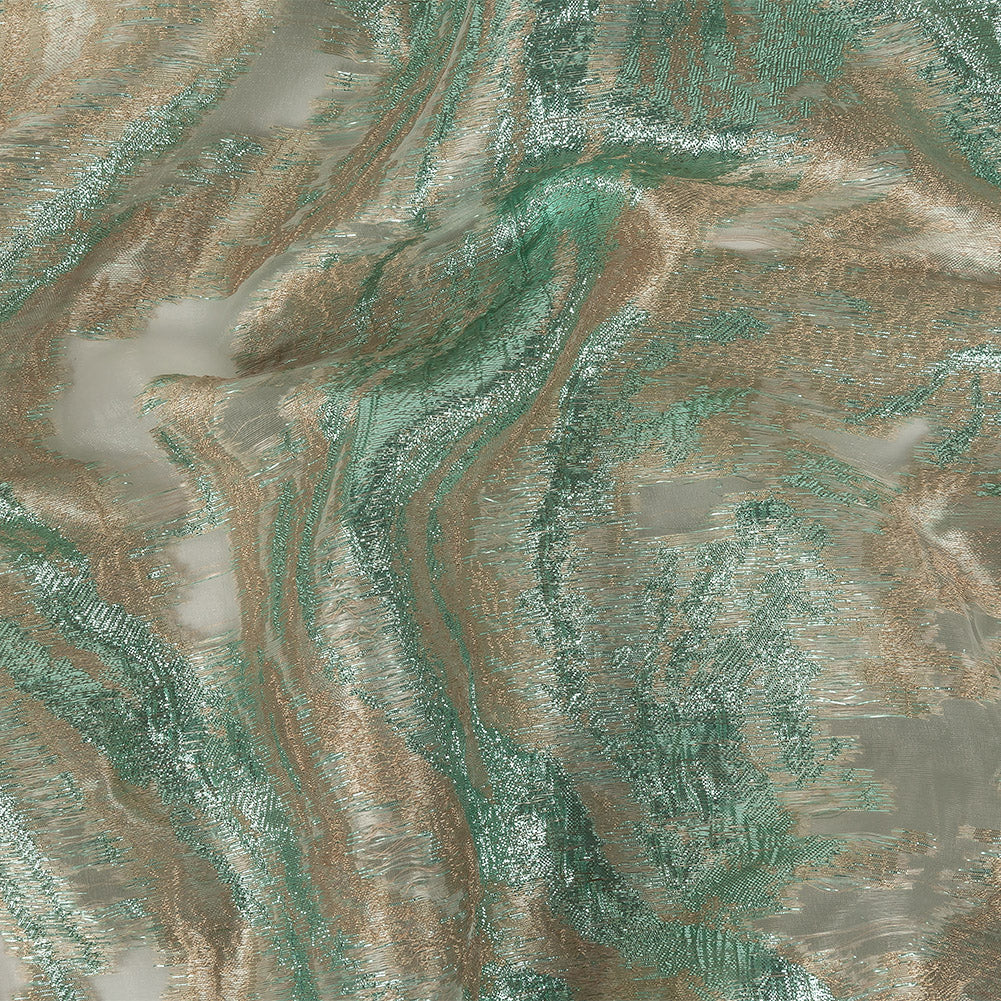 Mood Exclusive Metallic Seafoam and Beige Painterly Swirls Luxury Burnout Brocade Mood Exclusive Metallic Seafoam and Beige Painterly Swirls Luxury Burnout Brocade