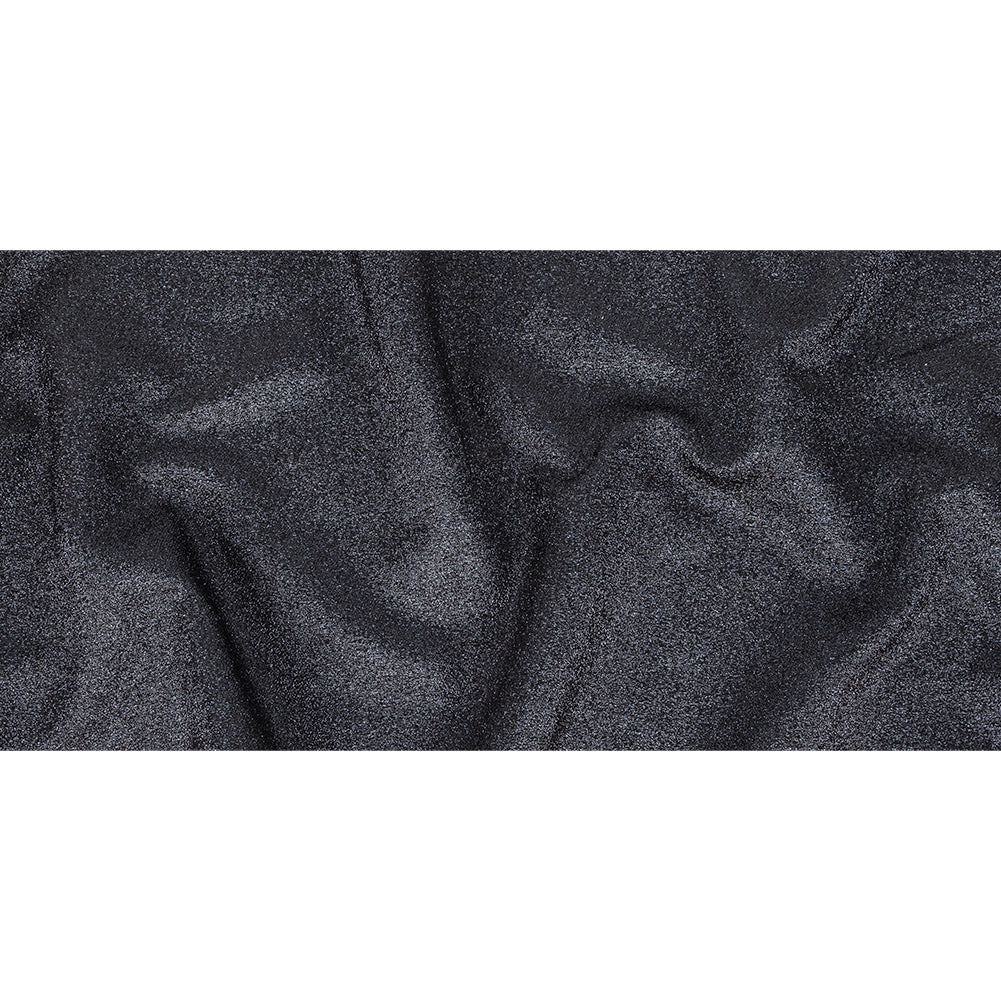 Cygnus Metallic Navy and Black Crinkled Lame Luxury Brocade Full Cygnus Metallic Navy and Black Crinkled Lame Luxury Brocade Full