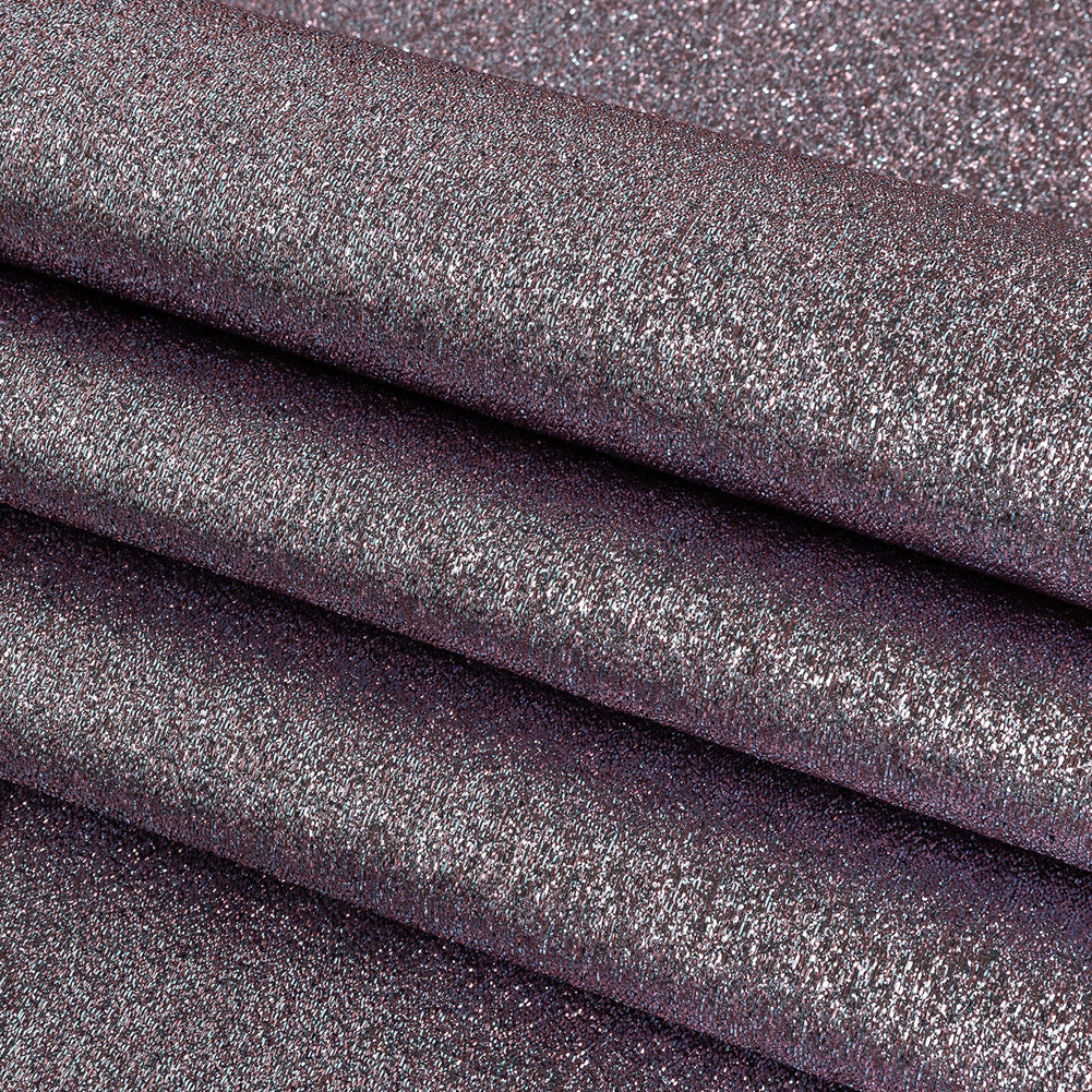 Cygnus Metallic Sky Blue and Pink Crinkled Lame Luxury Brocade Folded Cygnus Metallic Sky Blue and Pink Crinkled Lame Luxury Brocade Folded