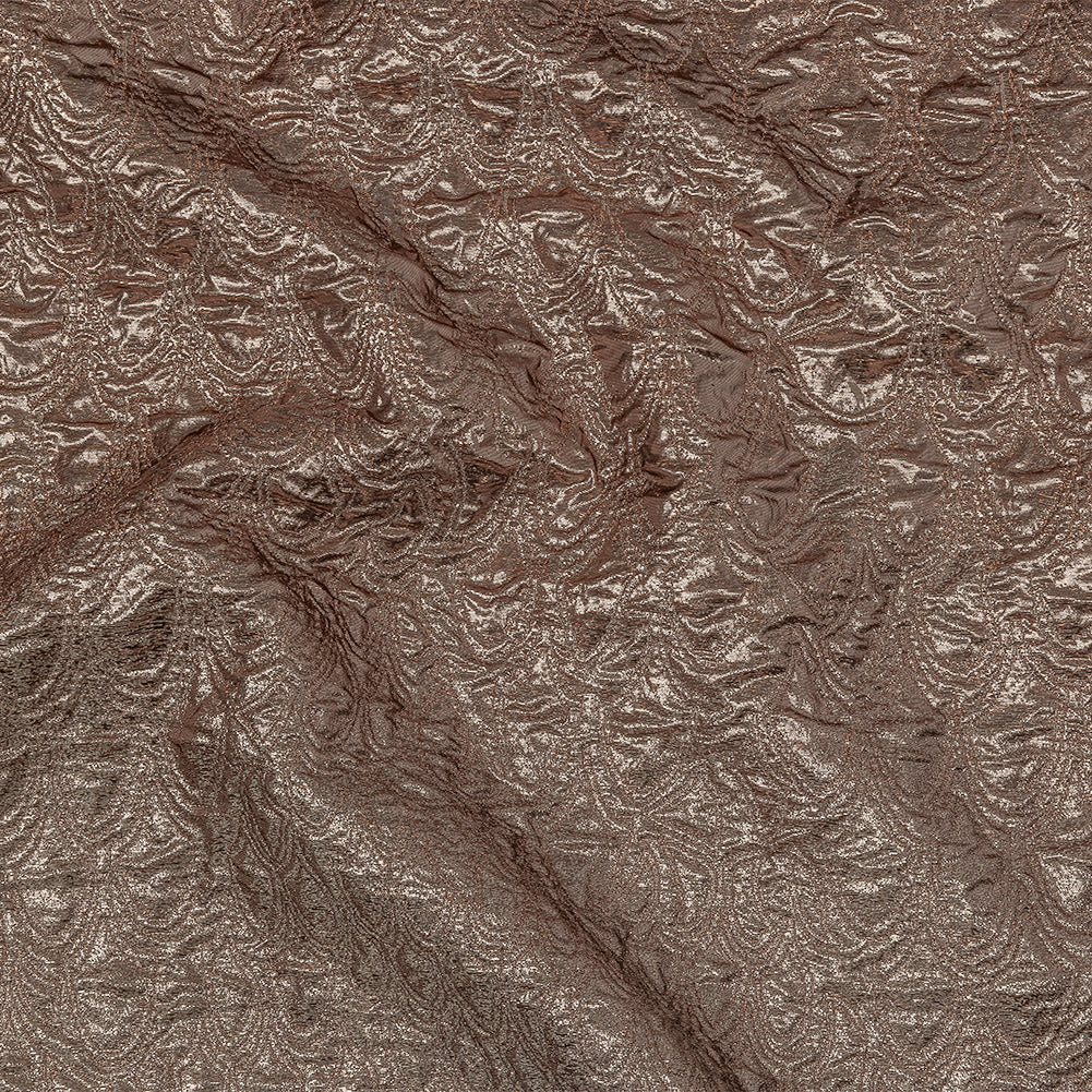 Mood Exclusive Metallic Rose Gold and Silver Feathers Ombre Luxury Brocade Panel Mood Exclusive Metallic Rose Gold and Silver Feathers Ombre Luxury Brocade Panel