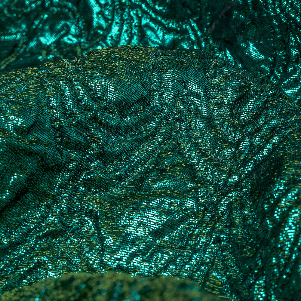Mood Exclusive Metallic Emerald and Olivine Feathers Ombre Luxury Brocade Panel Detail Mood Exclusive Metallic Emerald and Olivine Feathers Ombre Luxury Brocade Panel Detail