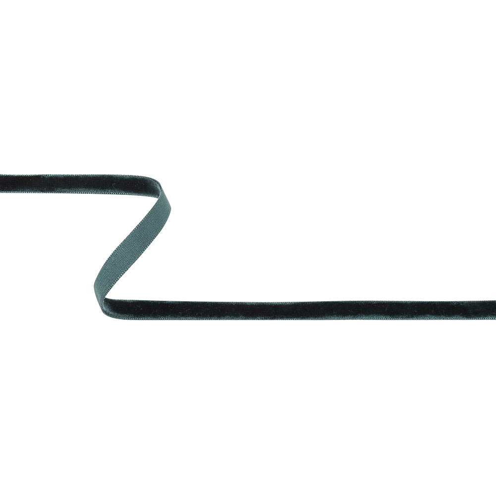 Deep Ocean Blue Single Face Velvet Ribbon - 0.3125" Deep Ocean Blue Single Face Velvet Ribbon - 0.3125"