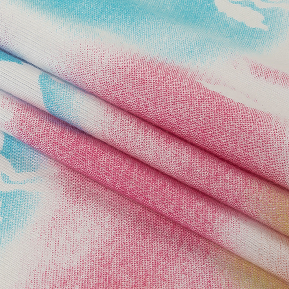 Bright Rainbow Unicorn Silhouettes Organic Cotton Interlock Knit Folded Bright Rainbow Unicorn Silhouettes Organic Cotton Interlock Knit Folded
