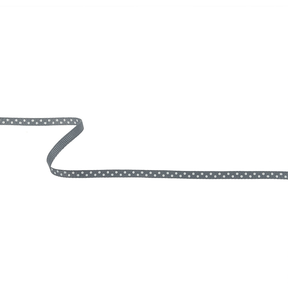 Sedona Sage and White Polka Dots Grosgrain Ribbon - 0.25" Sedona Sage and White Polka Dots Grosgrain Ribbon - 0.25"