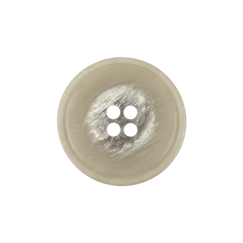Italian Light Gray and White Striated 4-Hole Plastic Button - 36L/23mm Italian Light Gray and White Striated 4-Hole Plastic Button - 36L/23mm