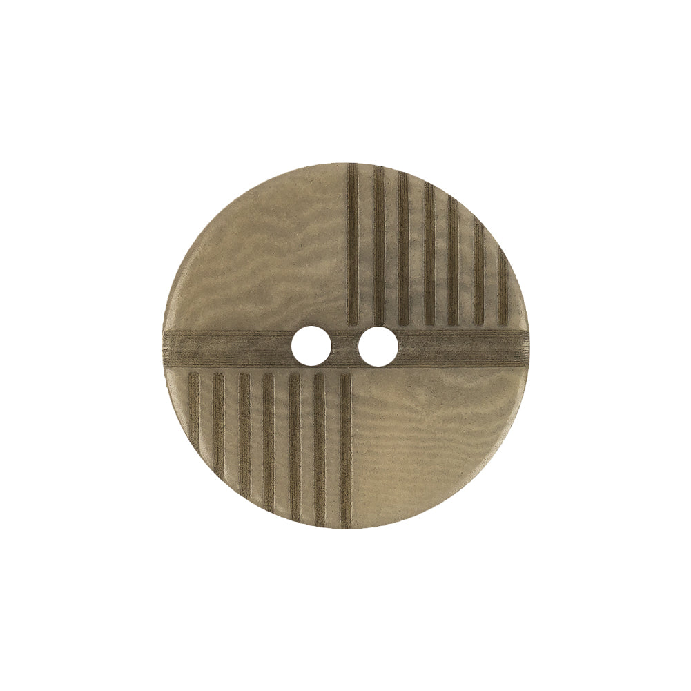 Taupe Swirls Geometric 2-Hole Textured Button - 36L/23mm Taupe Swirls Geometric 2-Hole Textured Button - 36L/23mm