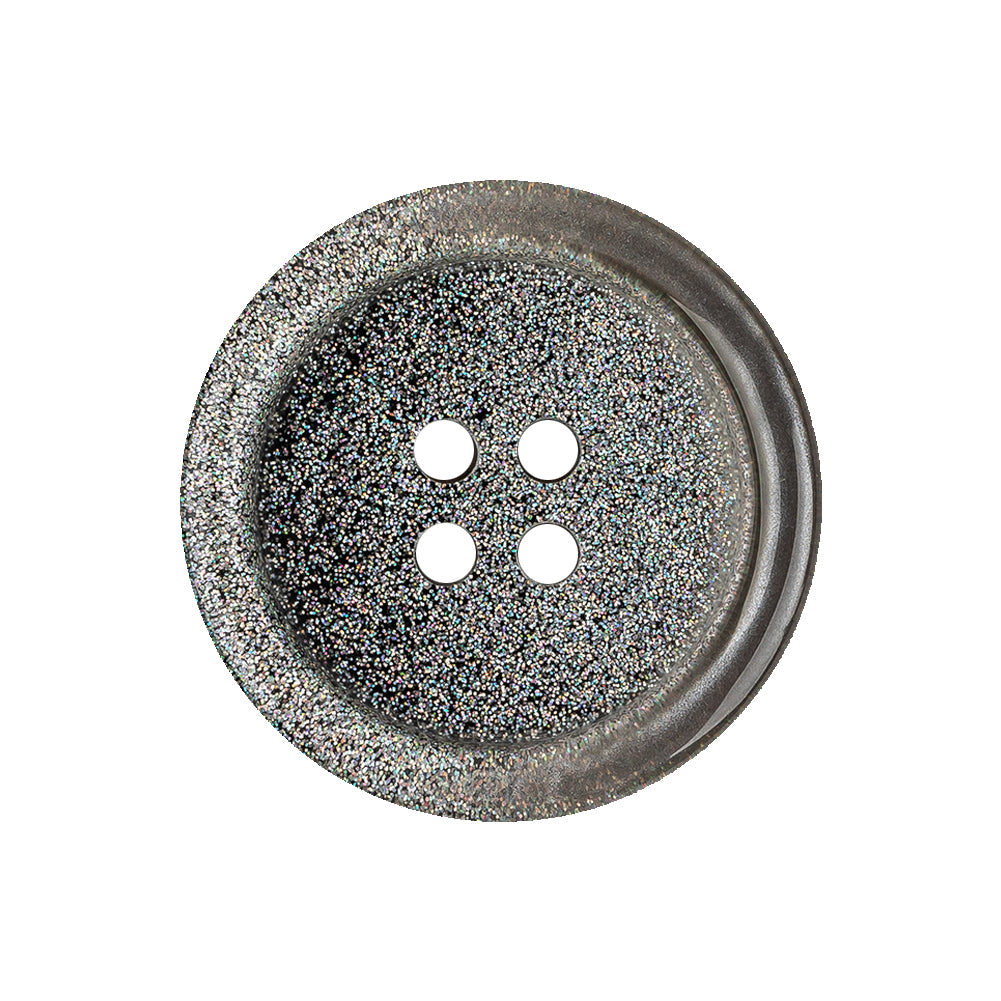 Italian Rainbow Glitter and Translucent Gray 4-Hole Plastic Button - 40L/25.5mm Italian Rainbow Glitter and Translucent Gray 4-Hole Plastic Button - 40L/25.5mm
