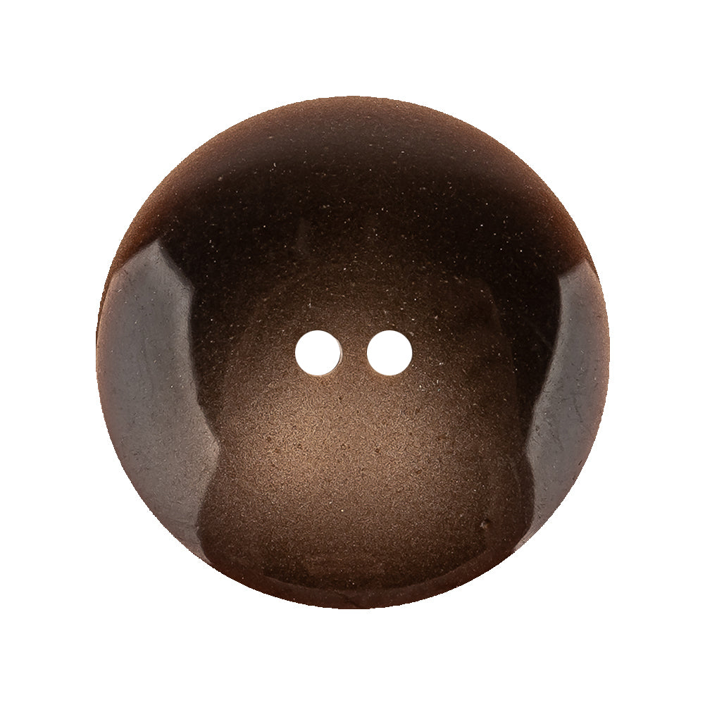 Toffee and Chocolate Ombre Deep Well 2-Hole Plastic Button - 44L/28mm Detail Toffee and Chocolate Ombre Deep Well 2-Hole Plastic Button - 44L/28mm Detail