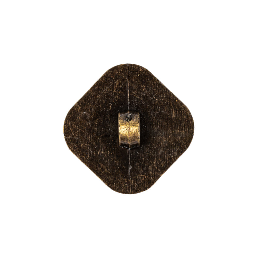 Bronze Geometric Textured Plastic Shank Back Button - 34L/21.5mm Detail Bronze Geometric Textured Plastic Shank Back Button - 34L/21.5mm Detail