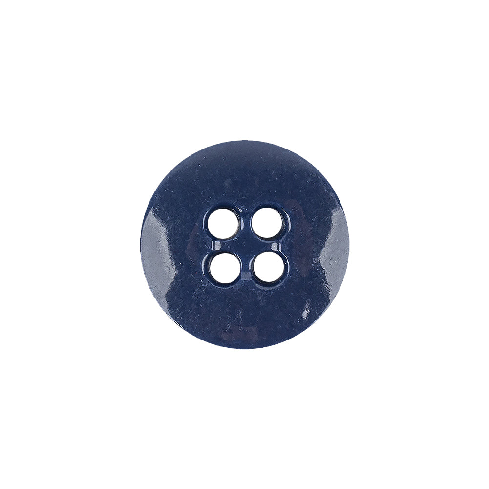 Atlantic Blue Low Convex 4-Hole Plastic Button - 27L/17mm Atlantic Blue Low Convex 4-Hole Plastic Button - 27L/17mm