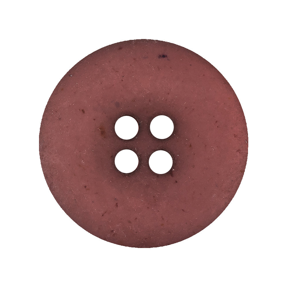 Ruby Red Frosted Deepwell 4-Hole Plastic Button - 34L/21.5mm Detail Ruby Red Frosted Deepwell 4-Hole Plastic Button - 34L/21.5mm Detail