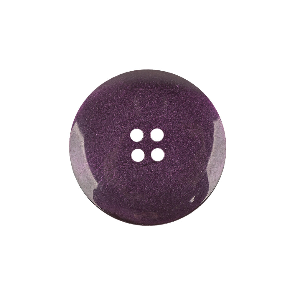 Purple Iridescent and Matte Shallow Plate 4-Hole Plastic Button - 36L/23mm Detail
