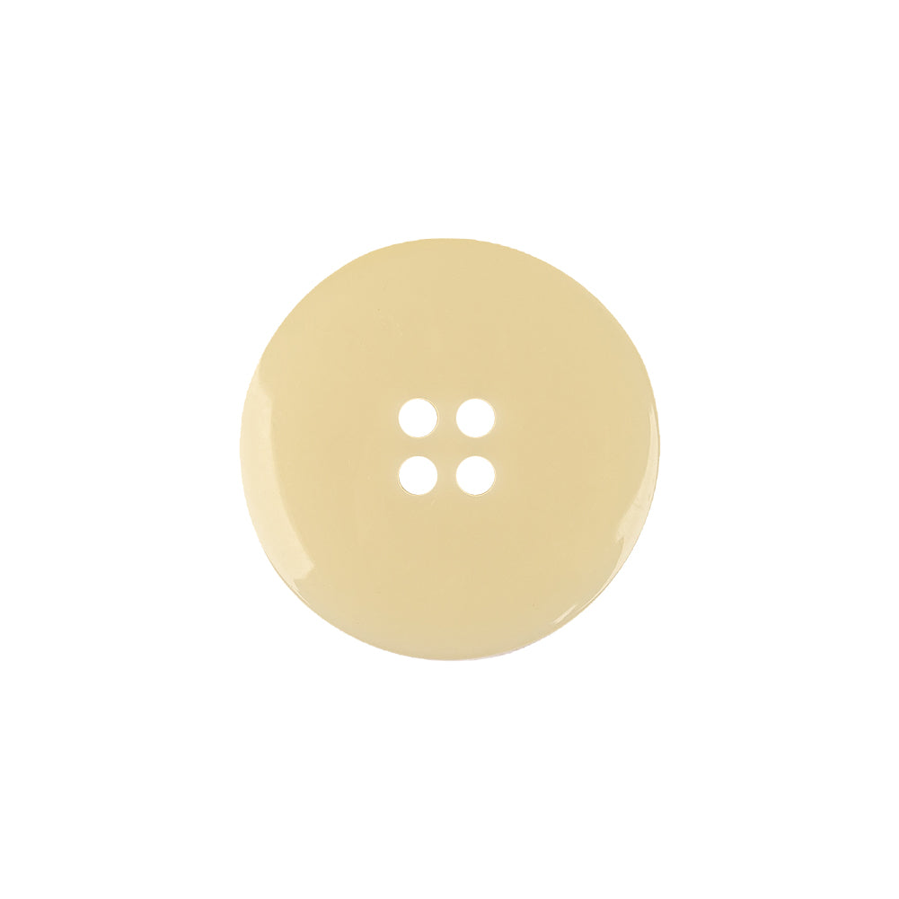 Chardonnay Shiny and Matte Shallow Plate 4-Hole Plastic Button - 32L/20mm Detail Chardonnay Shiny and Matte Shallow Plate 4-Hole Plastic Button - 32L/20mm Detail
