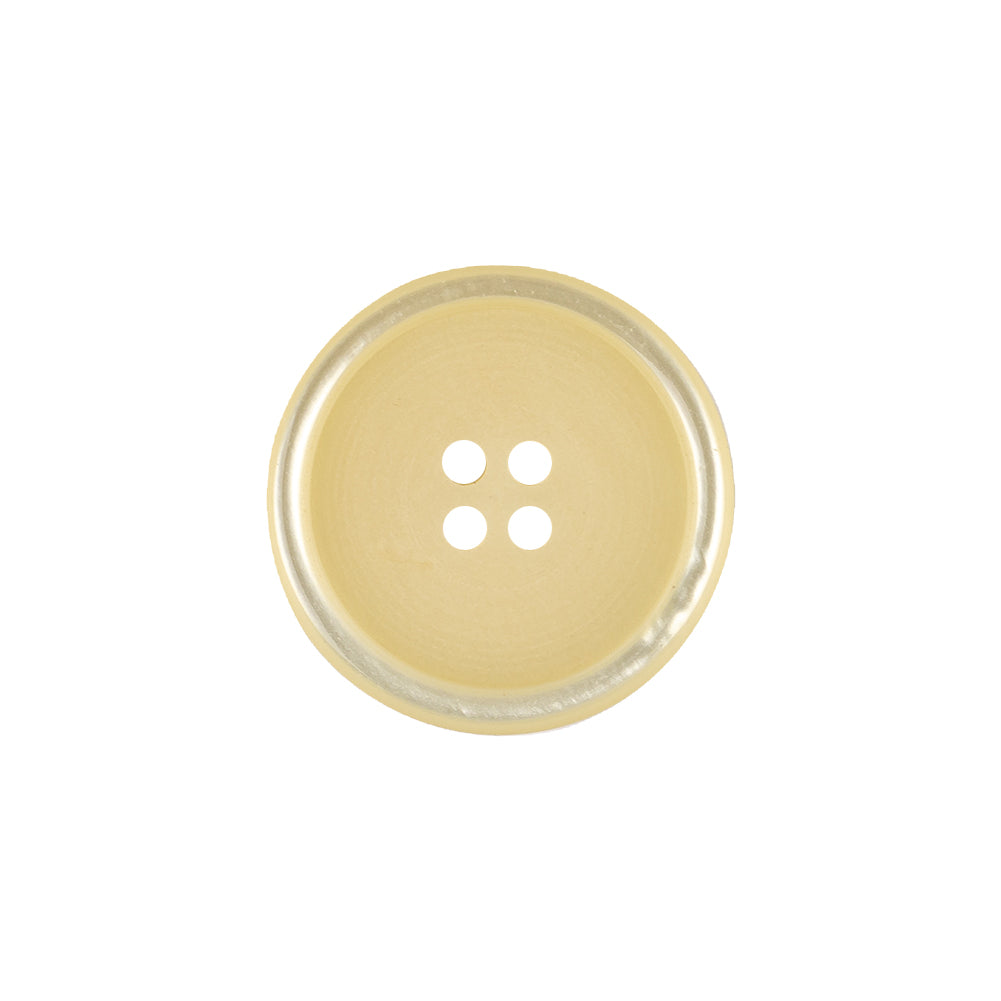 Chardonnay Shiny and Matte Shallow Plate 4-Hole Plastic Button - 32L/20mm Chardonnay Shiny and Matte Shallow Plate 4-Hole Plastic Button - 32L/20mm
