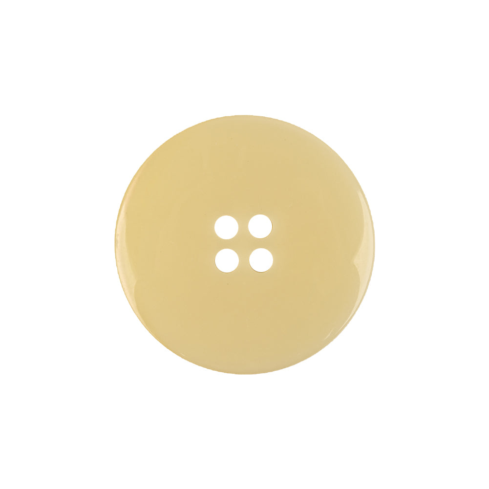 Chardonnay Shiny and Matte Shallow Plate 4-Hole Plastic Button - 36L/23mm Detail Chardonnay Shiny and Matte Shallow Plate 4-Hole Plastic Button - 36L/23mm Detail