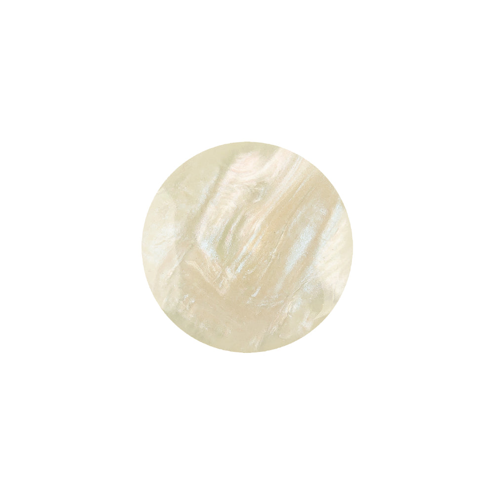 Ivory and Glass Green Iridescent Smooth Top Plastic Shank Back Button - 27L/17mm Ivory and Glass Green Iridescent Smooth Top Plastic Shank Back Button - 27L/17mm