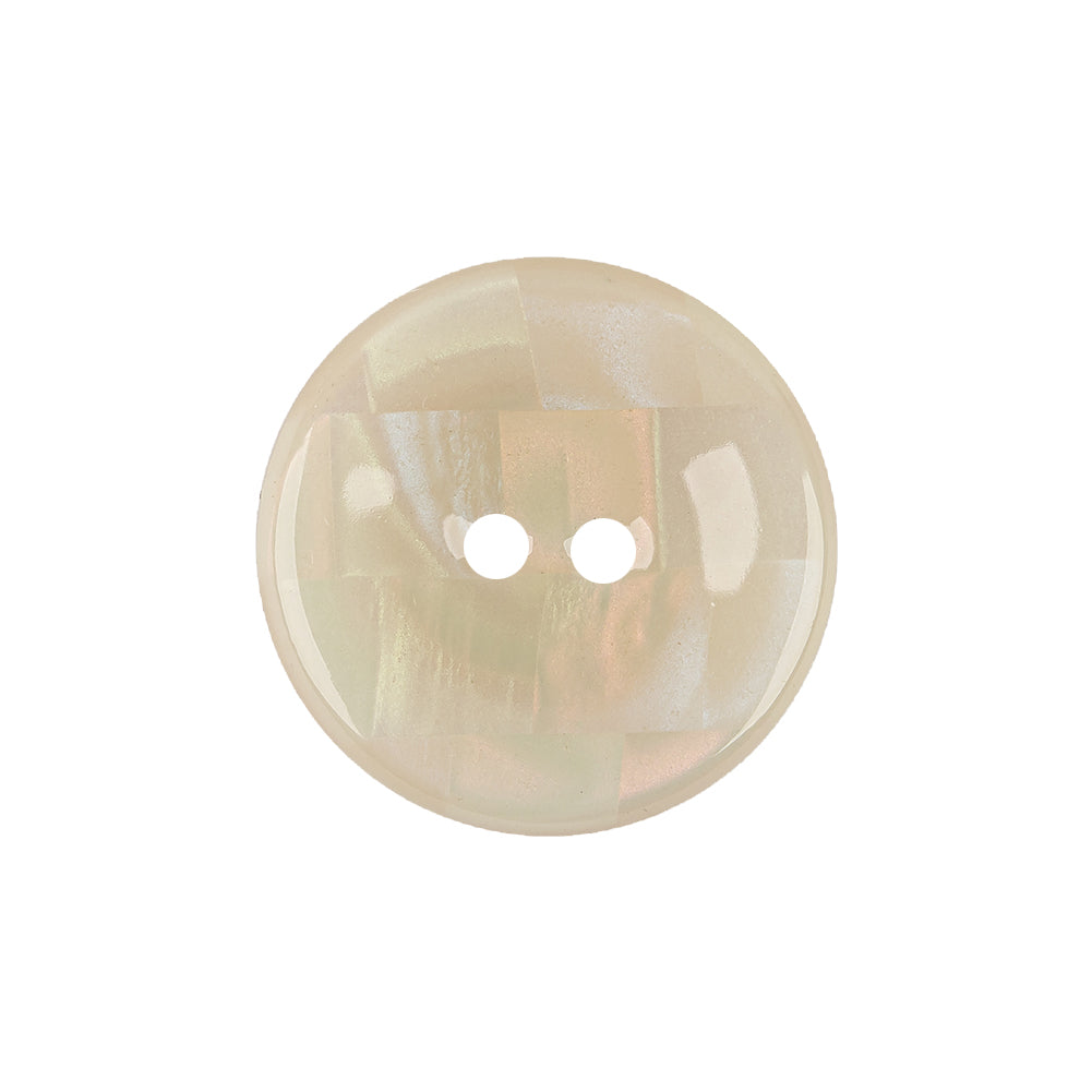 Antique White and Peach Dust Iridescent Patchwork 4-Hole Plastic Saucer Button - 36L/23mm Antique White and Peach Dust Iridescent Patchwork 4-Hole Plastic Saucer Button - 36L/23mm