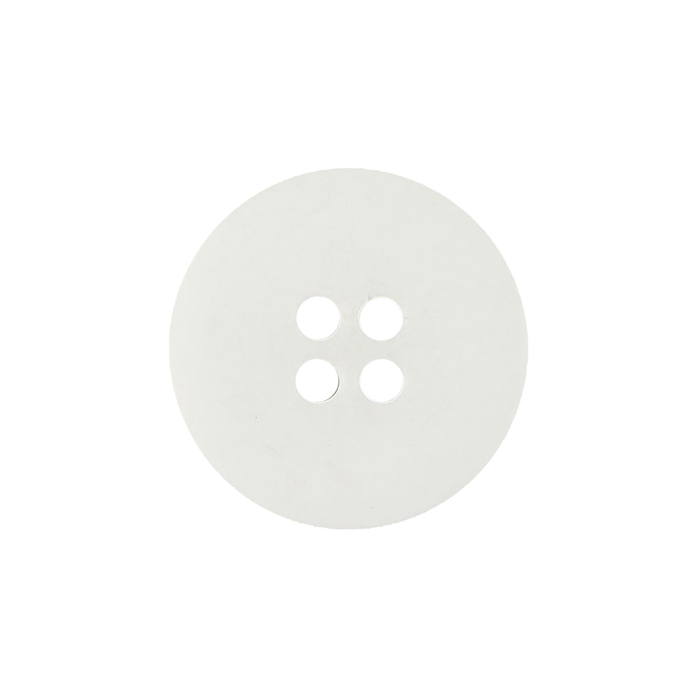 Matte White Shallow Plate 4-Hole Plastic Button - 33L/21mm Detail Matte White Shallow Plate 4-Hole Plastic Button - 33L/21mm Detail