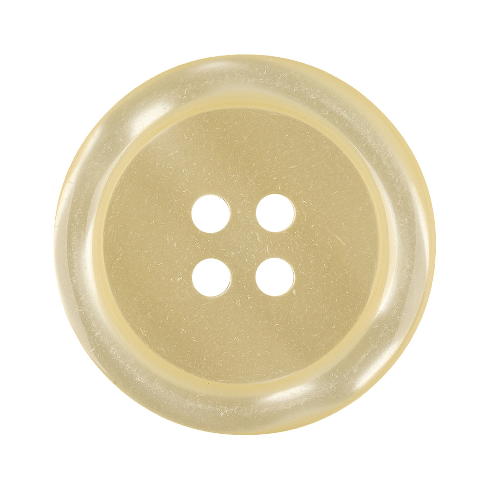 Melted Butter Shiny Tire Rimmed 4-Hole Plastic Button - 50L/32mm Melted Butter Shiny Tire Rimmed 4-Hole Plastic Button - 50L/32mm