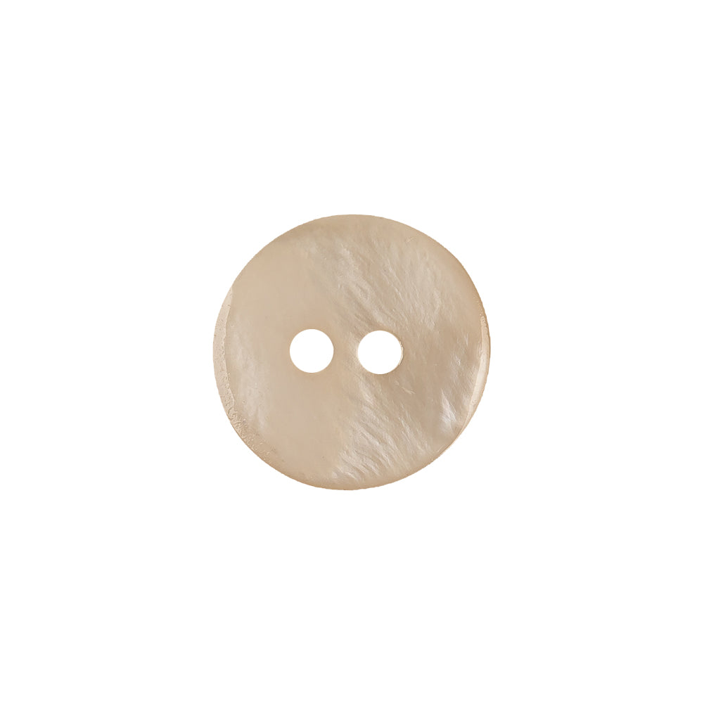 Light Hearted Beige Smooth Top 2-Hole Plastic Button - 24L/15mm Detail Light Hearted Beige Smooth Top 2-Hole Plastic Button - 24L/15mm Detail